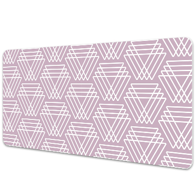 Mata na biurko Geometryczne różowe trójkąty