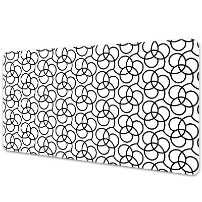 Mata na biurko Czarno-białe koła