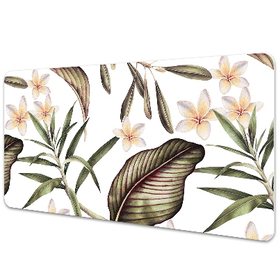 Podkładka na biurko z nadrukiem Kwiaty z liśćmi