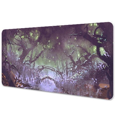 Podkładka na biurko z nadrukiem Krajobraz ciemnego lasu