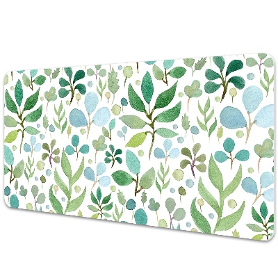 Podkładka na biurko z nadrukiem Drobne listki w odcieniach zieleni