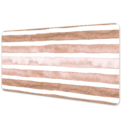 Podkładka na całe biurko Geometryczne brązowe paski