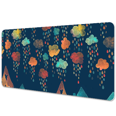 Duża mata na biurko Kolorowe domy