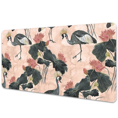 Duża mata na biurko Azjatyckie żurawie