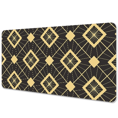 Duża mata na biurko Retro motyw geometryczny