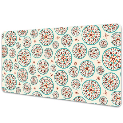 Duża mata na biurko Indyjski wzór geometryczny