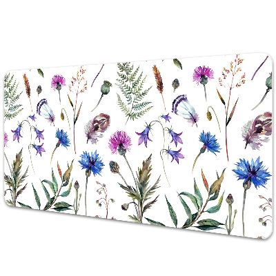 Duża mata na biurko Kwiaty na polu