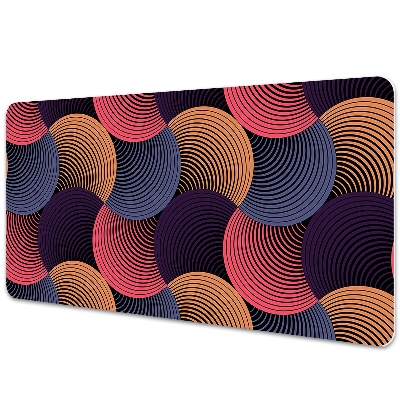 Duża mata na biurko Kolorowy motyw geometryczny