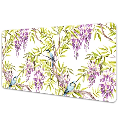 Duża mata na biurko Ptasi wzór