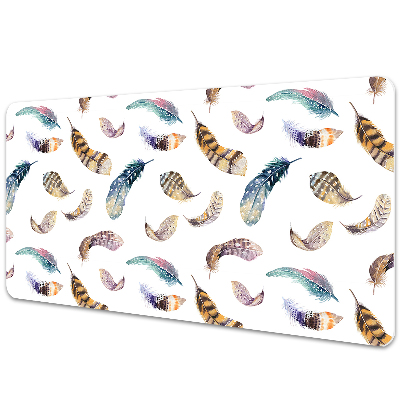 Duża mata na biurko Duże ptasie pióra