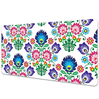 Duża mata na biurko Kwiaty w stylu folk