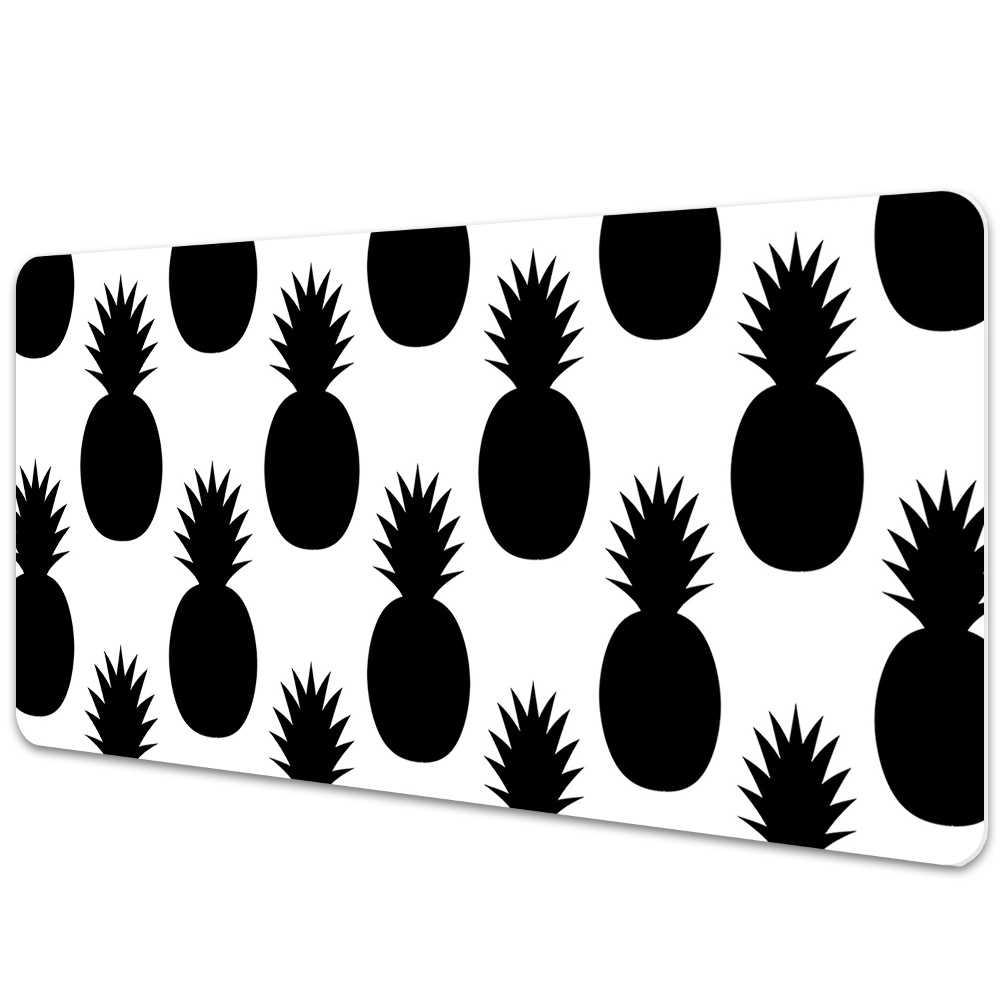 Mata na biurko Czarno-białe ananasy