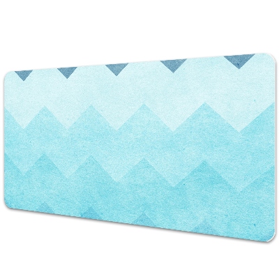 Podkładka na biurko Niebieskie geometryczne zygzaki