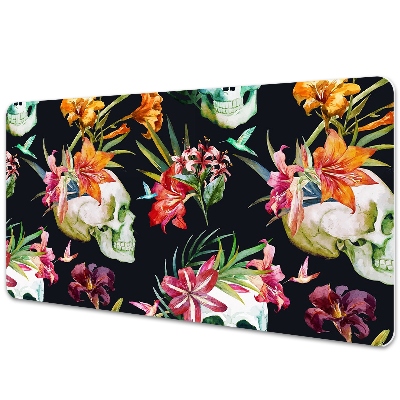 Podkładka na biurko Kwiaty z czaszkami