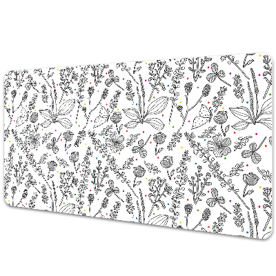 Mata ochronna na biurko Szkic kwiatów