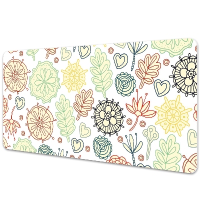 Mata ochronna na biurko Rysunek z kwiatami