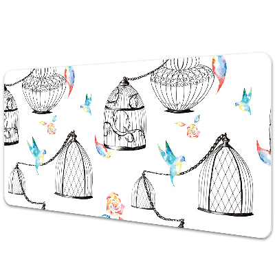 Mata ochronna na biurko Ptaki w klatce