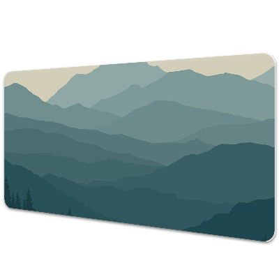 Mata ochronna na biurko Krajobraz lasu w górach