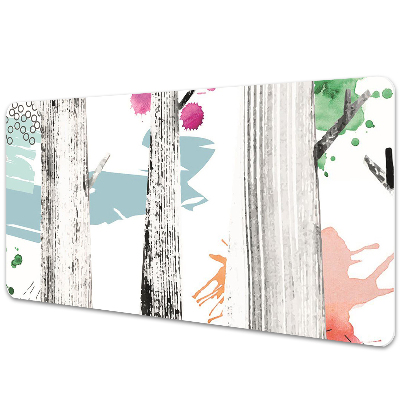 Mata ochronna na biurko Leśna abstrakcja