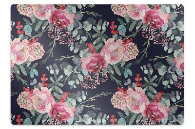 Mata pod krzesło Kwiatki i listki