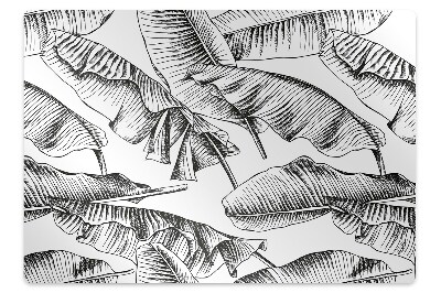 Podkładka pod krzesło Czarne listki