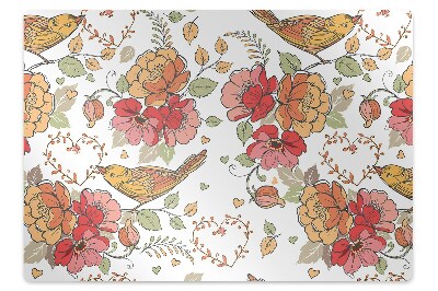 Mata pod krzesło biurowe Motyw ptaki