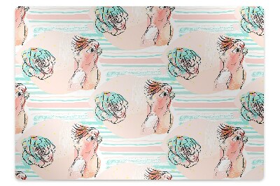 Mata ochronna na podłogę Jasne papugi