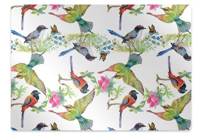 Mata ochronna pod krzesło Barwne ptaki