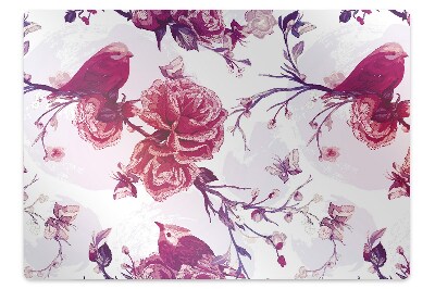 Podkładka pod fotel Fioletowy ptasi motyw