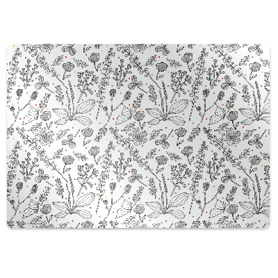 Mata pod krzesło Kwiatki i kropki