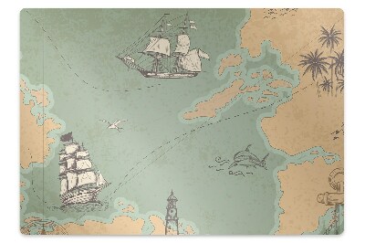 Mata ochronna pod krzesło Piracka mapa