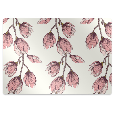 Podkładka pod krzesło na panele Pnące kwiaty