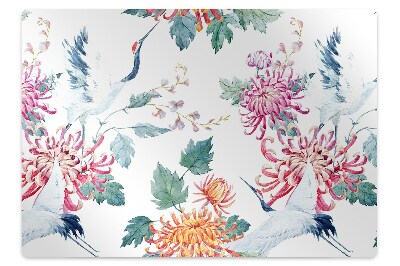 Podkładka pod fotel Kwiaty i czaple