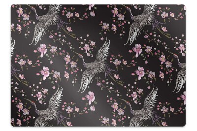 Mata pod krzesło Czaple i kwiatki