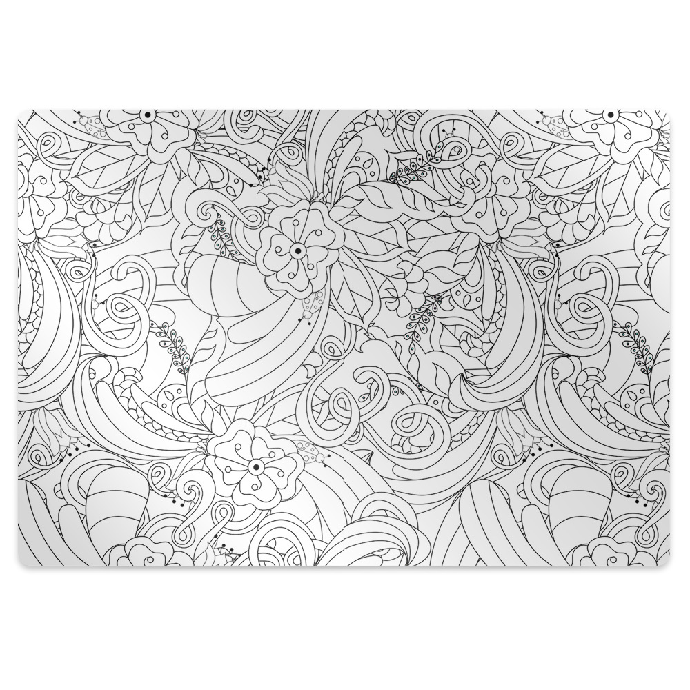 Mata pod krzesło Doodle motyw