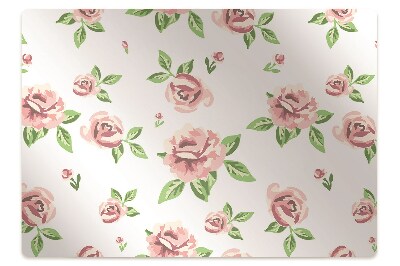 Mata pod biurko Pastelowe kwiatki