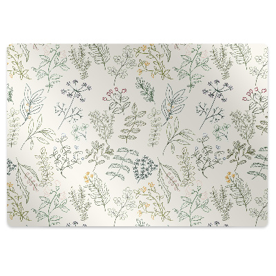 Mata pod krzesło Zielone listki