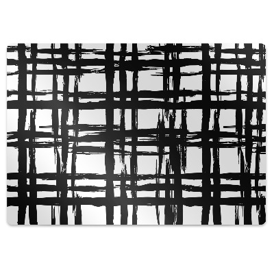 Mata pod krzesło Motyw w kratę