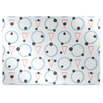 Ochraniacz podłogi pod krzesło Koła i figury geometryczne