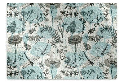 Podkładka pod krzesło Kwiatki i ważki