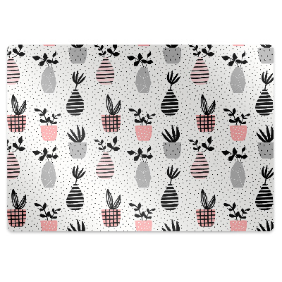 Mata pod krzesło Kwiatki w wazonach