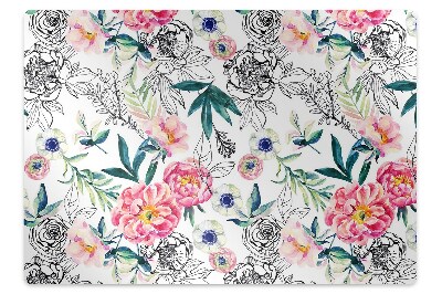 Mata pod krzesło Kwitnące rośliny