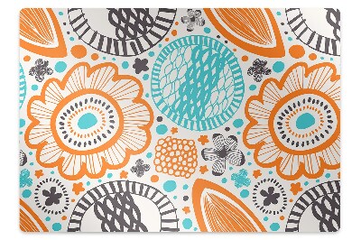 Mata pod biurko Pastelowe kwiatki