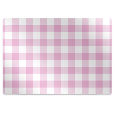 Podkładka pod fotel Obrus w różową kratkę