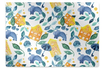 Mata pod fotel biurowy Kolorowy wzór dla dziecka