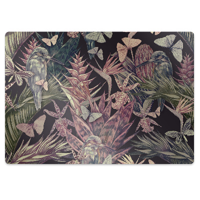 Mata ochronna pod krzesło Roślinność na czarnym tle