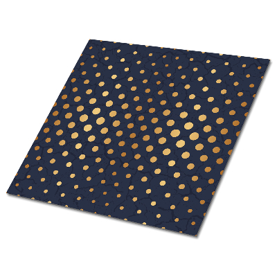 Samoprzylepne płytki pcv Złote kropki na granatowym tle