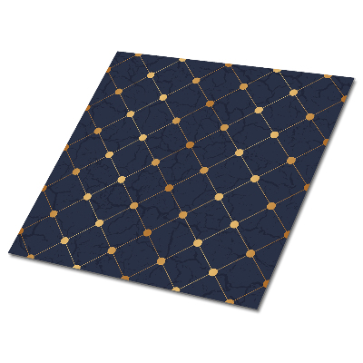 Samoprzylepne kafelki pcv Granatowo-złote płytki