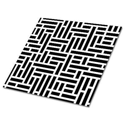 Samoprzylepne płytki na podłogę Biało-czarny wzór