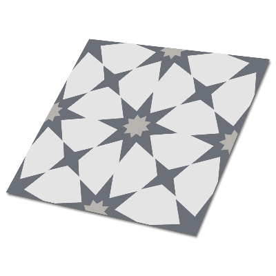 Samoprzylepne płytki pcv Popielate gwiazdki